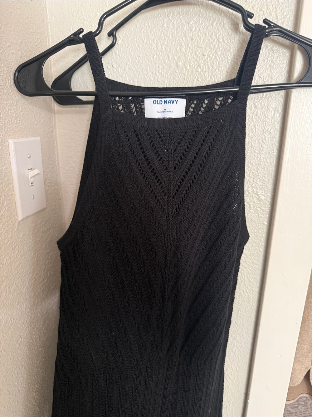 Old Navy Black Sleeveless Knit Midi Dress